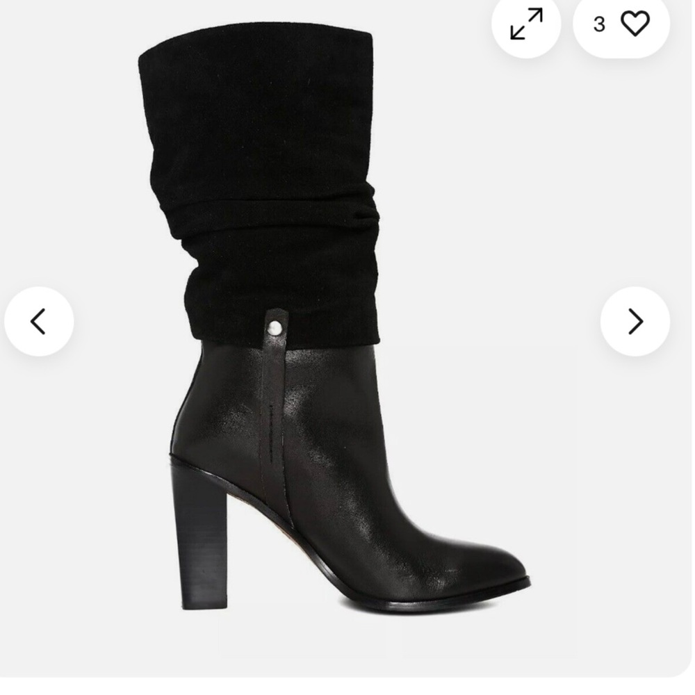 Donald Pliner Odessa Black suede- leather Boot